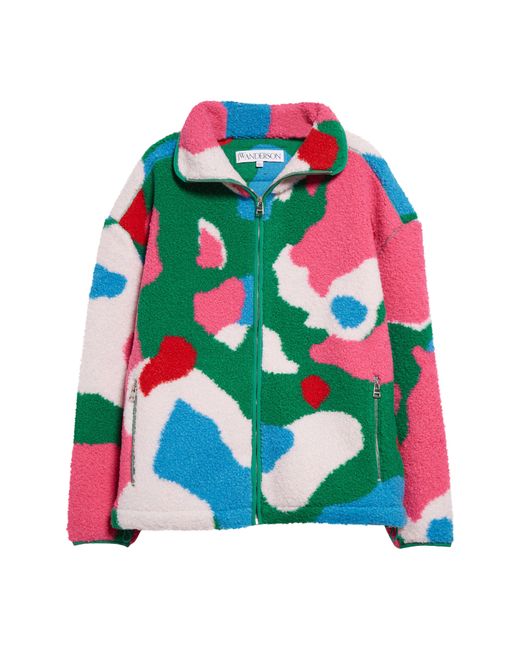 J.W. Anderson Multicolor Graphic Fleece Jacket for men