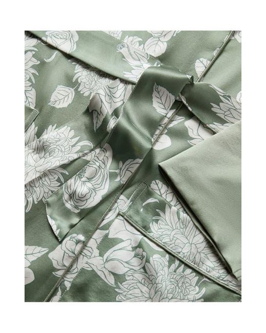 Petite Plume Natural Floral Mulberry Silk Robe