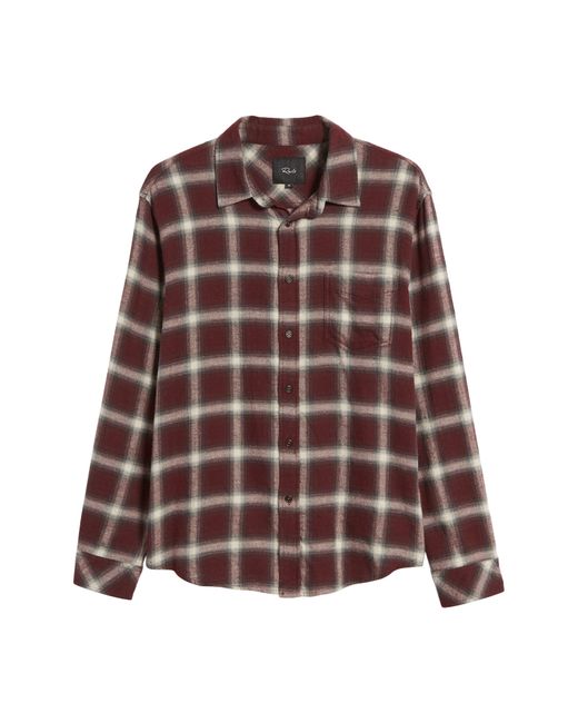 Rails Brown Lennox Plaid Flannel Button-up Shirt for men