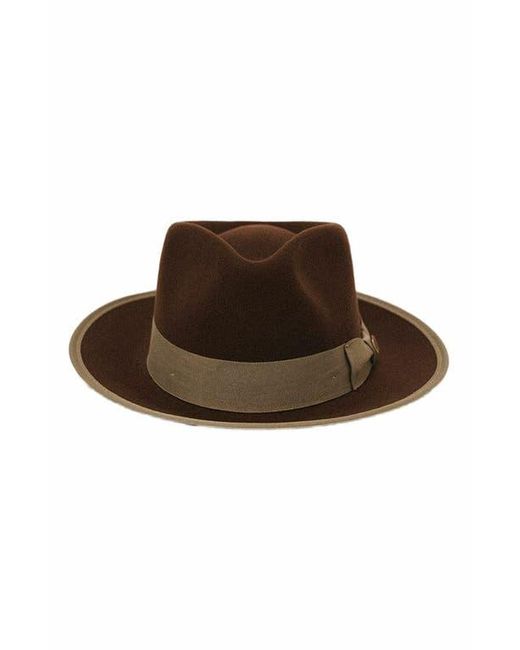 Two Roads Hat Co. Brown Waterloo Fedora for men
