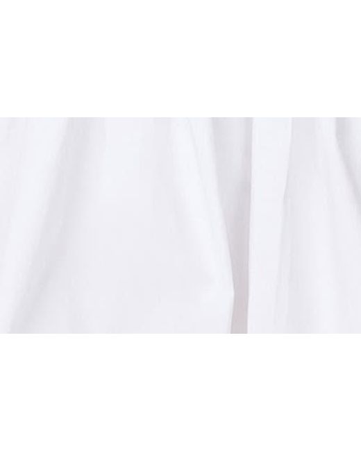 Solid & Striped White Bubble Hem Cotton Minidress
