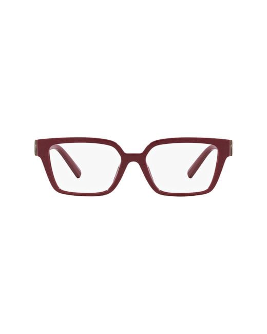 Tiffany & Co Red 53Mm Rectangular Optical Glasses