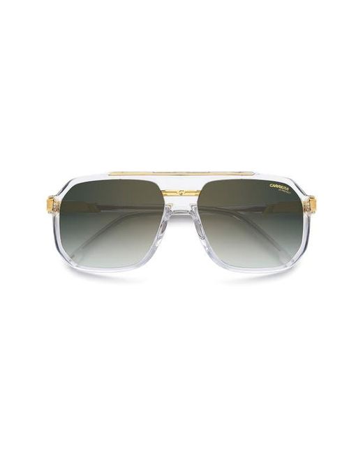 Carrera Gray 60Mm Rectangular Flat Top Sunglasses for men