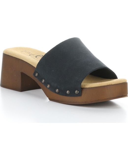 Bos. & Co. Gray Marly Platform Slide Sandal