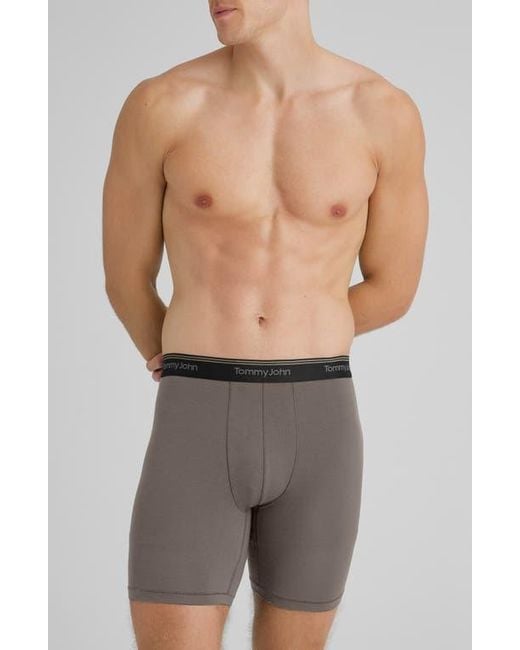 Tommy John Black 3-Pack Ultra Soft Flex Boxer Briefs for men