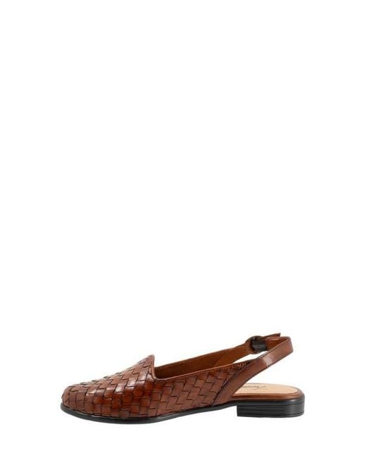 Trotters Brown Lea Slingback Flat