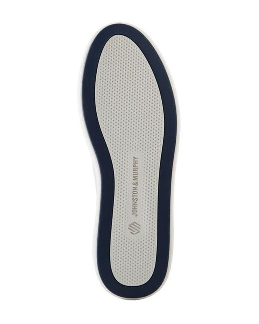 Johnston & Murphy White Anders Perforated Leather Sneaker for men
