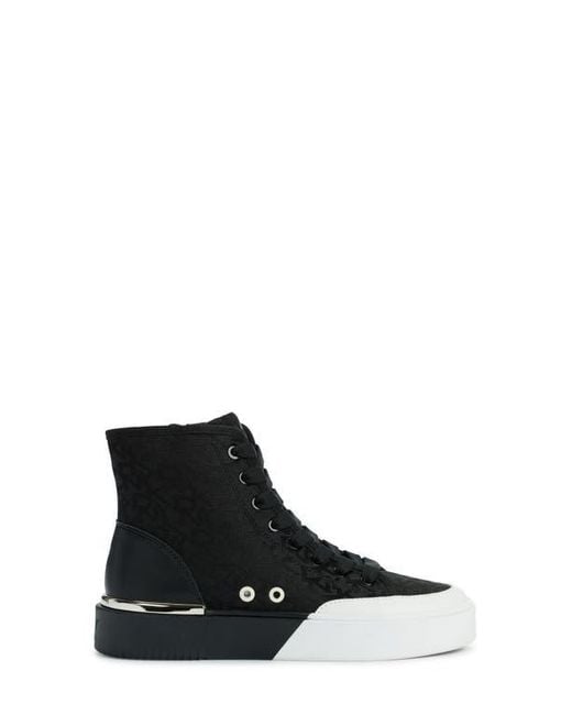 DKNY Black Bitsy High Top Platform Sneaker