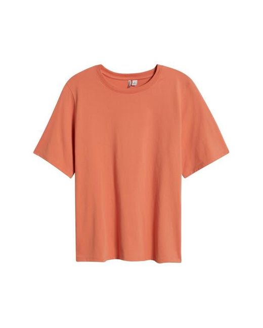 Nordstrom Orange Relaxed Fit Pima Cotton Crewneck T-Shirt