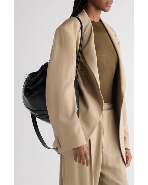 Acne Black Medium Camero Leather Shoulder Bag