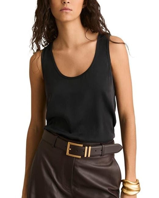 Reiss Women's Black Ruby Scoop Neck Tank