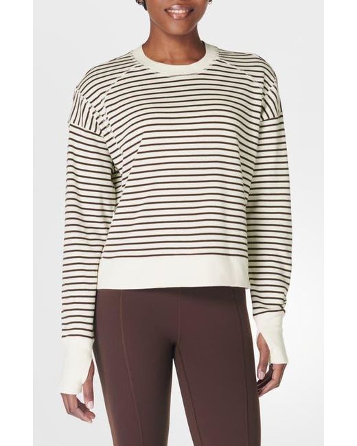 Sweaty Betty Gray After Class Crop Sweatshirt