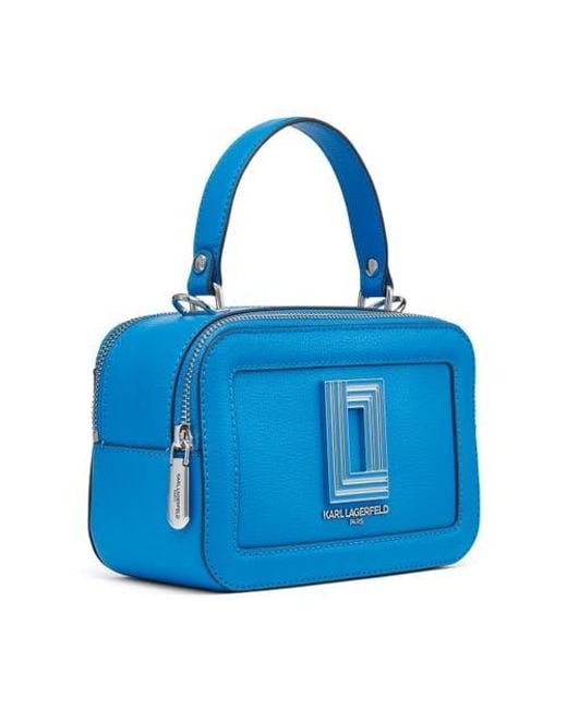 Karl Lagerfeld Blue Simone Camera Crossbody