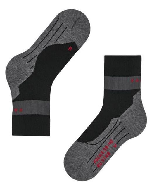Falke Black Ru Compression Stabilizing Running Socks