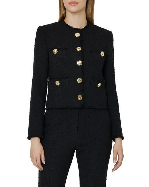MILLY Black Reign Bouclé Jacket