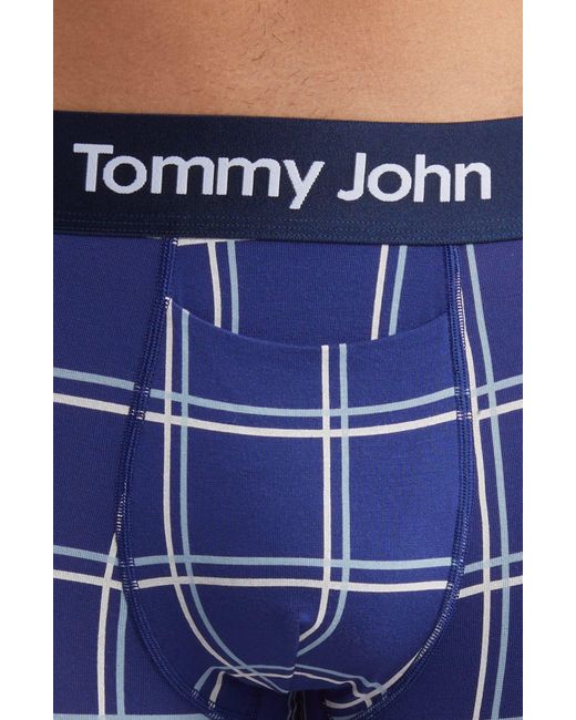 Tommy John Blue Second Skin Boxer Briefs for men