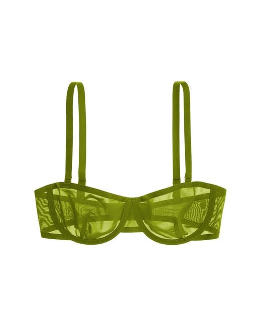 CUUP Green The Balconette Mesh Underwire Bra