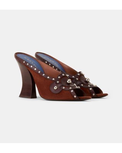 Lanvin Brown Eclipse Arch Heeled Mule