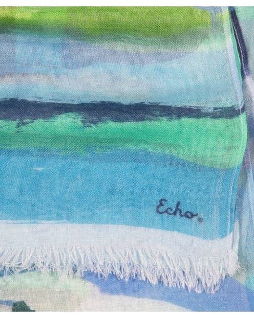 Echo Blue Painterly Landscape Wrap