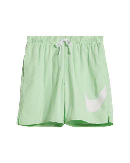 Nike Green Swoosh 7-inch Swim Trunks for men