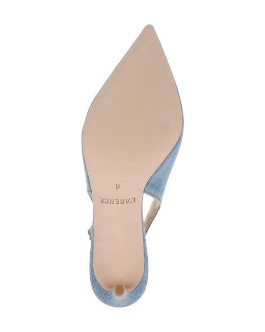 L'Agence Blue Vichy Slingback Pump