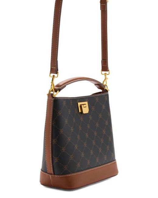 Mango Black Mini Monogram Shopper Bag