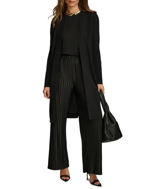 Donna Karan Black Tie Waist Long Cardigan