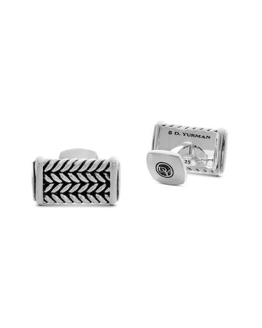 David Yurman White Chevron Cuff Links for men