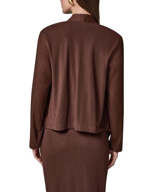 Donna Karan Brown Drape Front Jacket