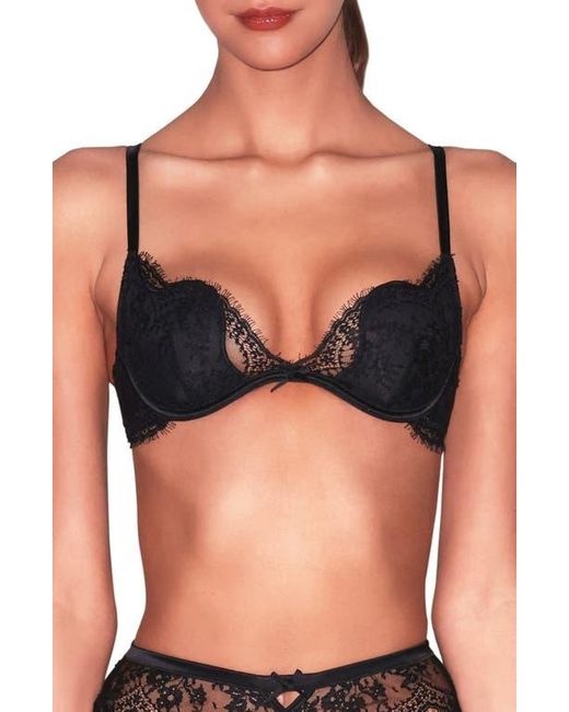 Fleur du Mal Black Eve Riviera Underwire Silk Blend Balconette Bra