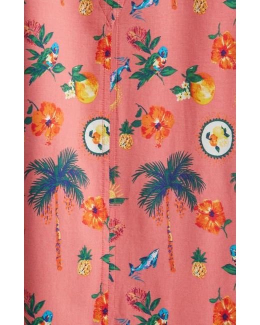 Beach Lunch Lounge Atlas Print Sleeveless Tiered Dress