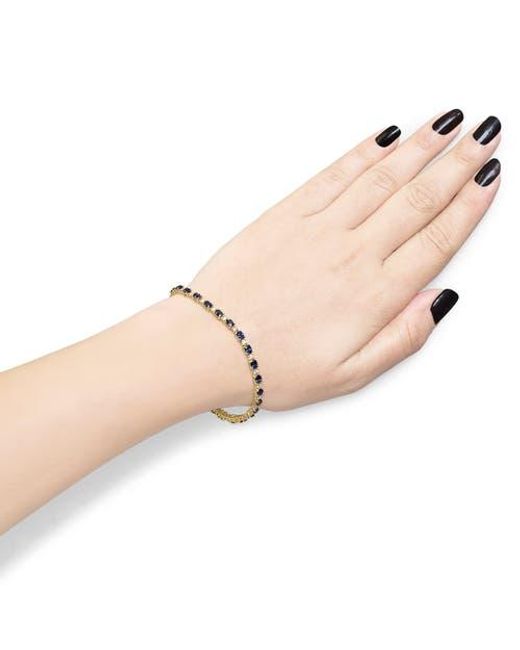 Haus of Brilliance Metallic 18K 3/4 Ct Diamond & 5 1/3 Ct Sapphire Link Bracelet