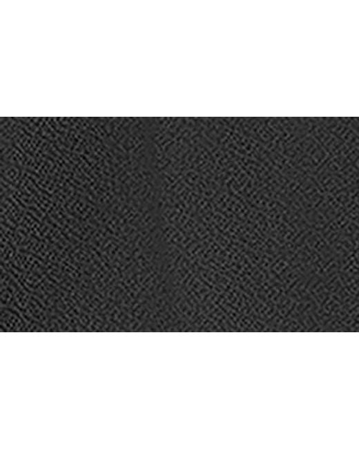 Donna Karan Black Wrap Front Long Sleeve Top