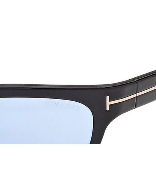 Tom Ford Blue Anders 62Mm Oversize Rectangular Sunglasses for men