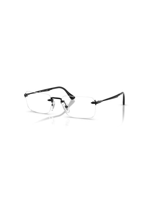 Persol Black 55Mm Rectangle Optical Glasses