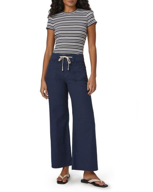 PAIGE Blue Ari Drawstring Wide Leg Pants