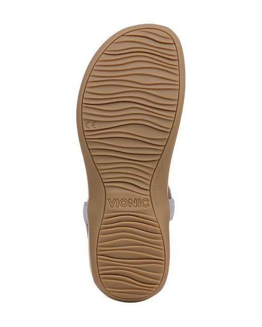 Vionic White Brea T-Strap Sandal