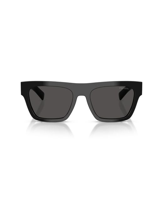 Prada Gray 54Mm Rectangular Sunglasses for men