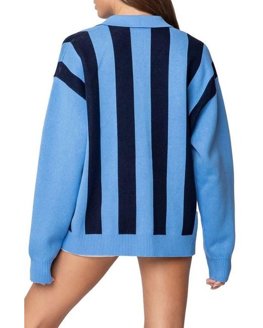 Aberdeen Polo Knit Sweat - Navystripe main image 1