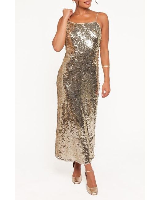 Petal & Pup Women's Natural Karley Sequin Maxi Dress Petal & Pup Women's Natural Karley Sequin Maxi Dress