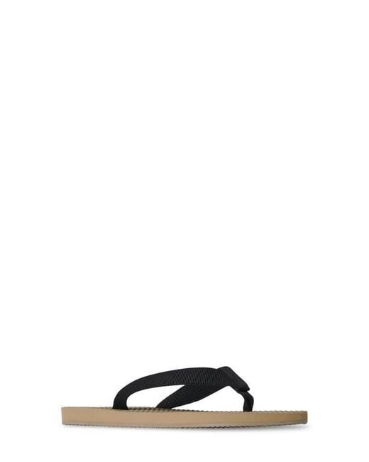 The Row Black Dune Flip Flop