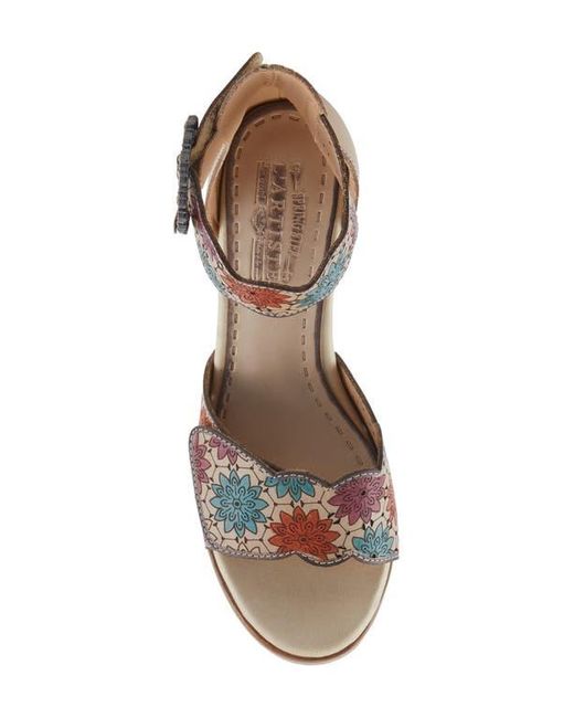 Spring Step Brown Bangles Ankle Strap Platform Sandal