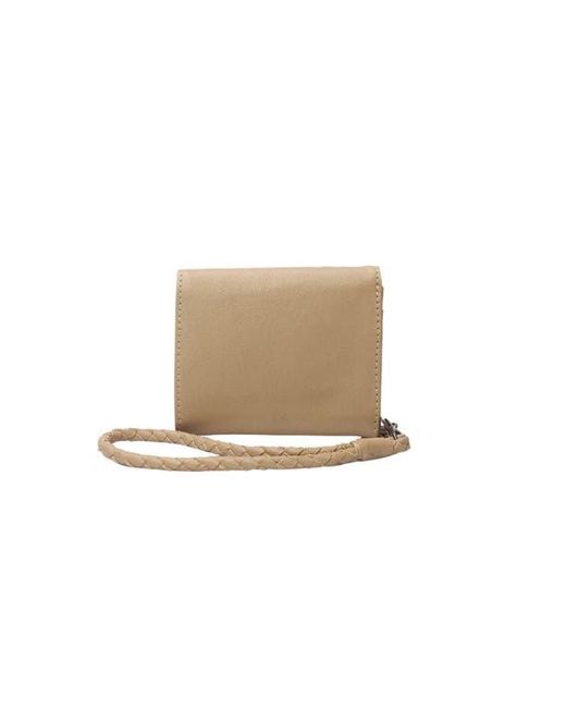 Mandrn Blue Leather Trifold Wallet