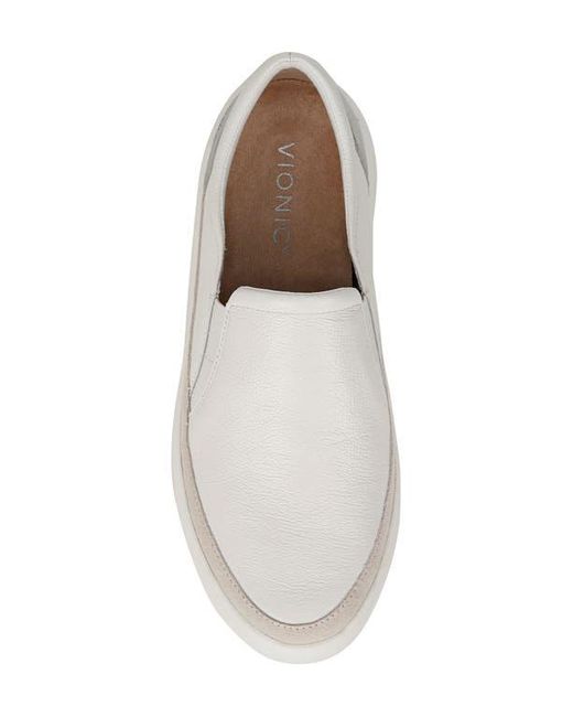 Vionic White Kearny Platform Slip-On Sneaker