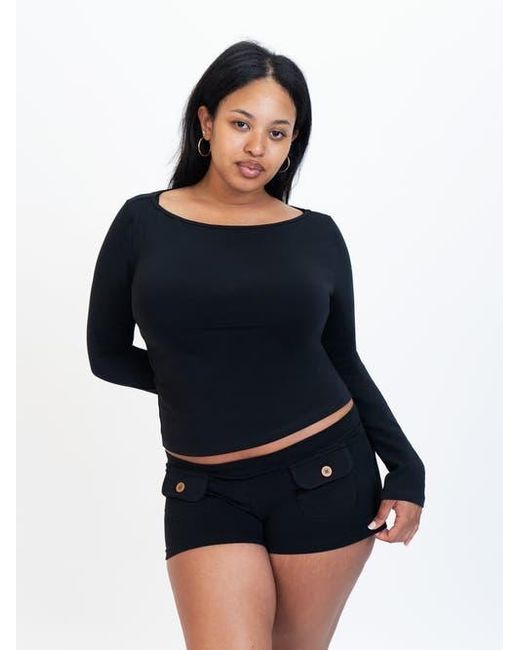Oddli Blue Button Mini Shorts