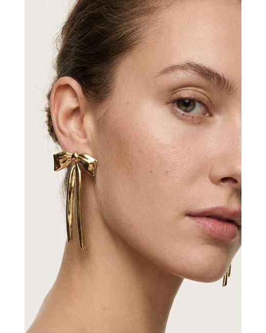 IMBER Metallic Bow Statement Drop Earrings