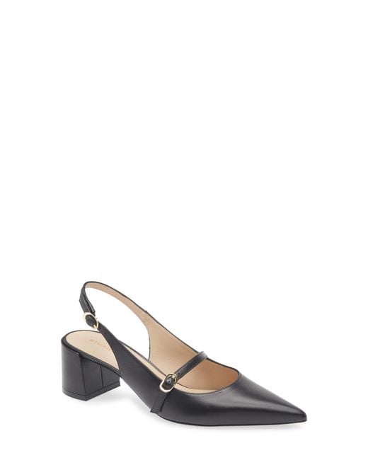 Stuart Weitzman Black Emilia Mj Slingback Pump