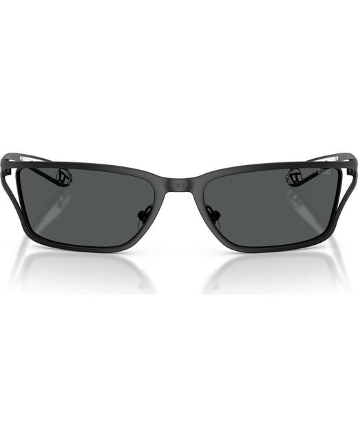 DIESEL Gray Dl1015 58Mm Rectangular Sunglasses