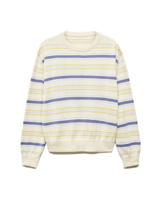 Mango Blue Virginia Stripe Cotton Sweater