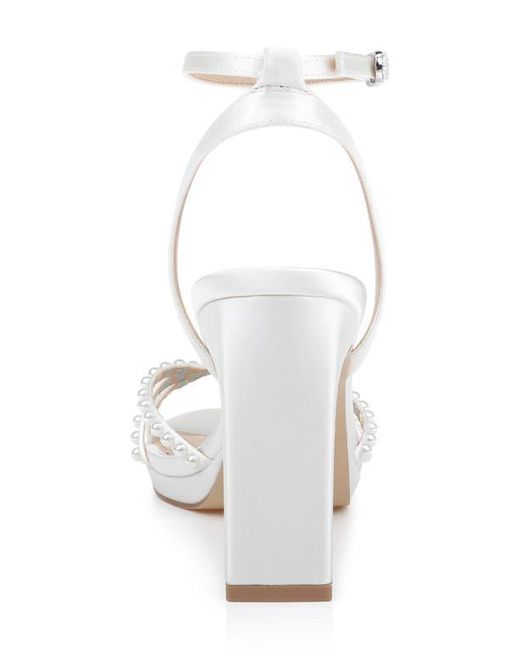 Badgley Mischka White Iona Ankle Strap Sandal